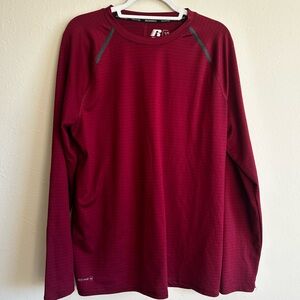Russell Athletic Men's Burgundy Long Sleeve Tee